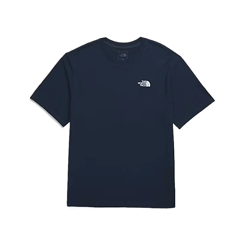 THE NORTH FACE T-Shirts Men's Marine Blue Crew Neck Moderate Straight Fit