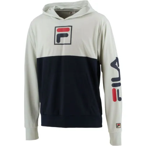 FILA Sweatshirts Men's Silver Gray Hooded Moderate