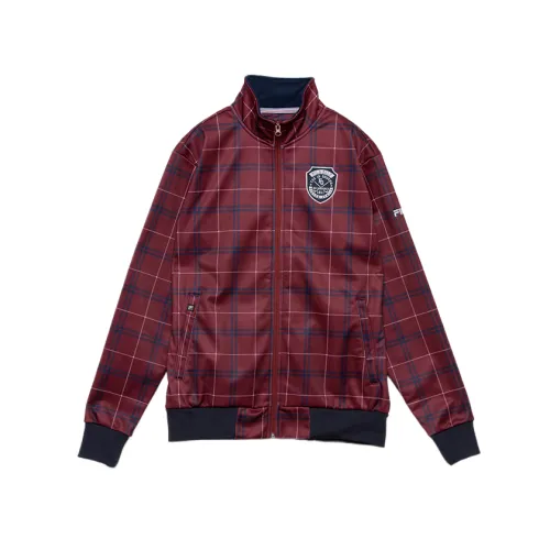 FILA Jackets Men's Red Stand Collar Moderate Other