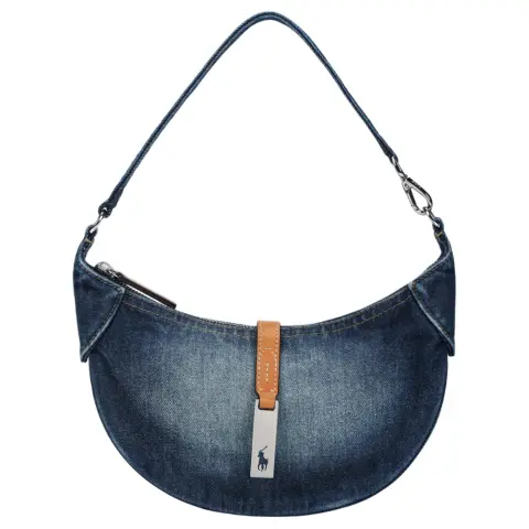 Polo Ralph Lauren Polo ID Cotton Handbag, Shoulder Bag Mini Women's Blue