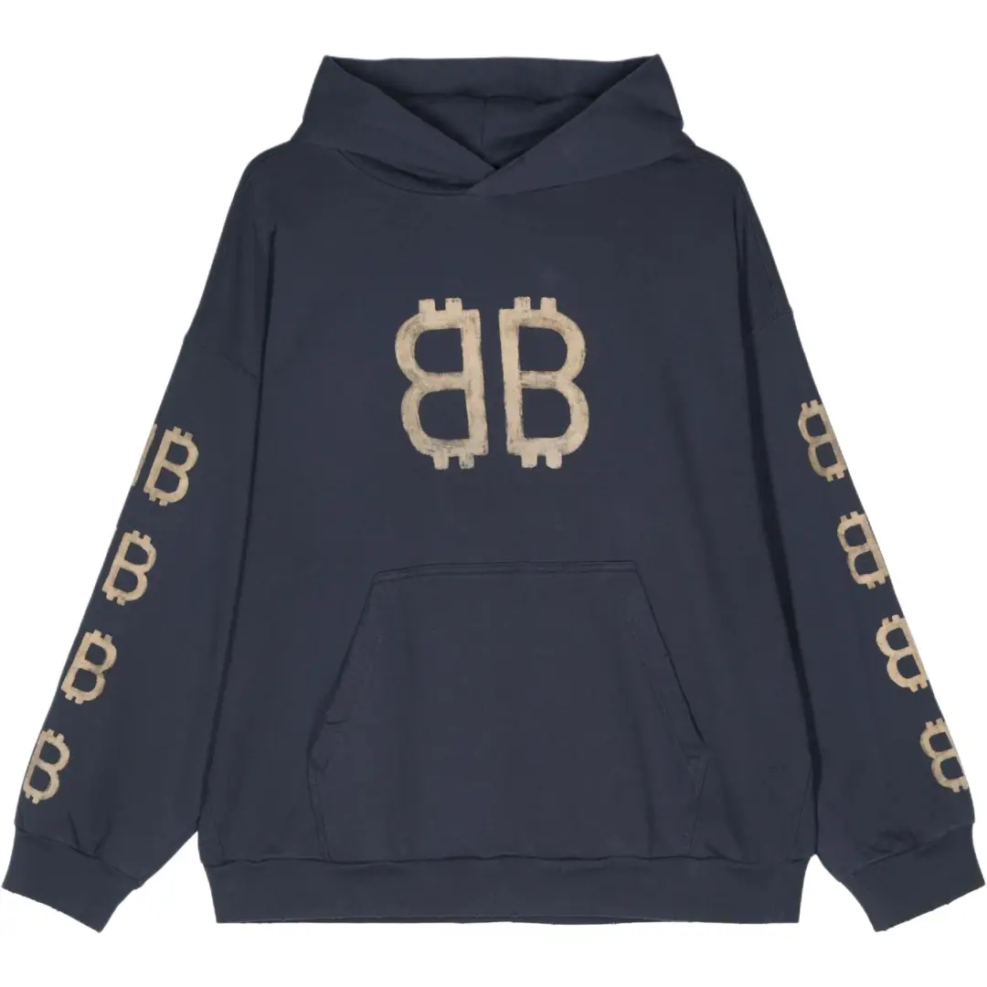 Balenciaga Bb Crypto Logo Printed Hoodie