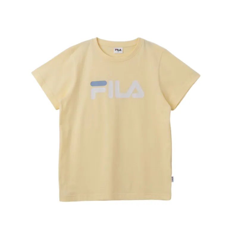 FILA T Shirts Women's Yellow Crew Neck Moderate