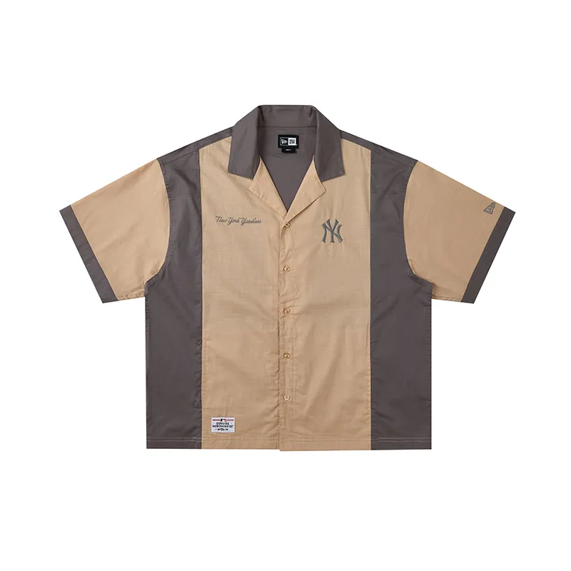New Era X MLB Shirts Unisex Khaki Lapel Moderate Straight Fit