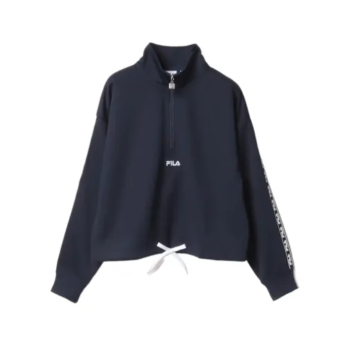 FILA Sweatshirts Women's Marine Blue Turtleneck Moderate