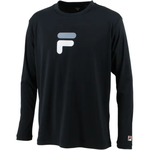 FILA T Shirts Men's Black Crew Neck Moderate