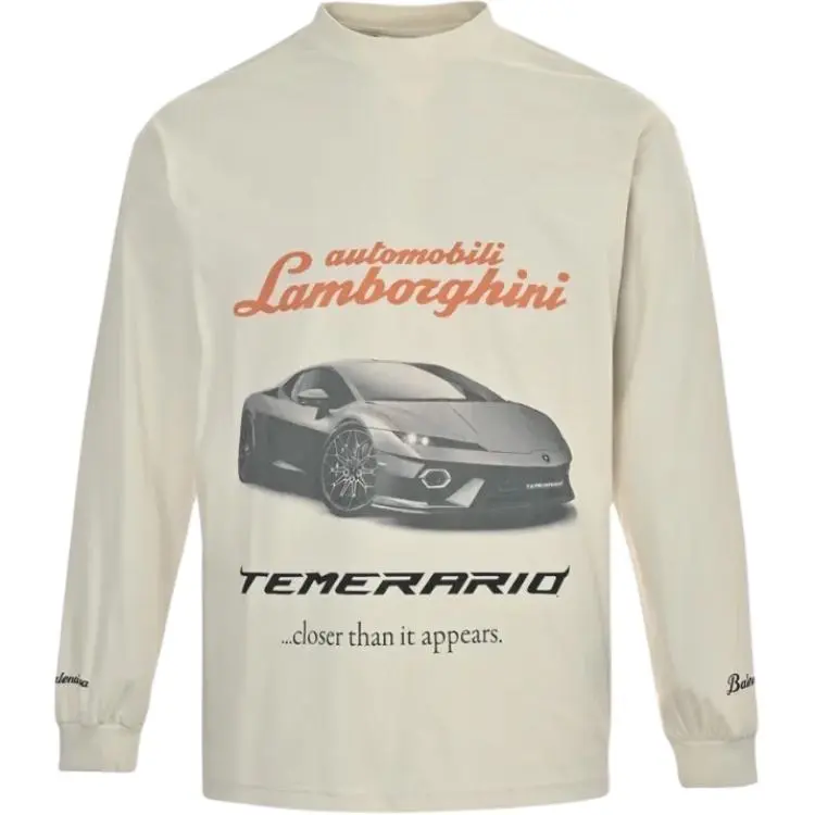 Balenciaga x AUTOMOBILI LAMBORGHINI T Shirt Loose Fit Unisex Dirty White