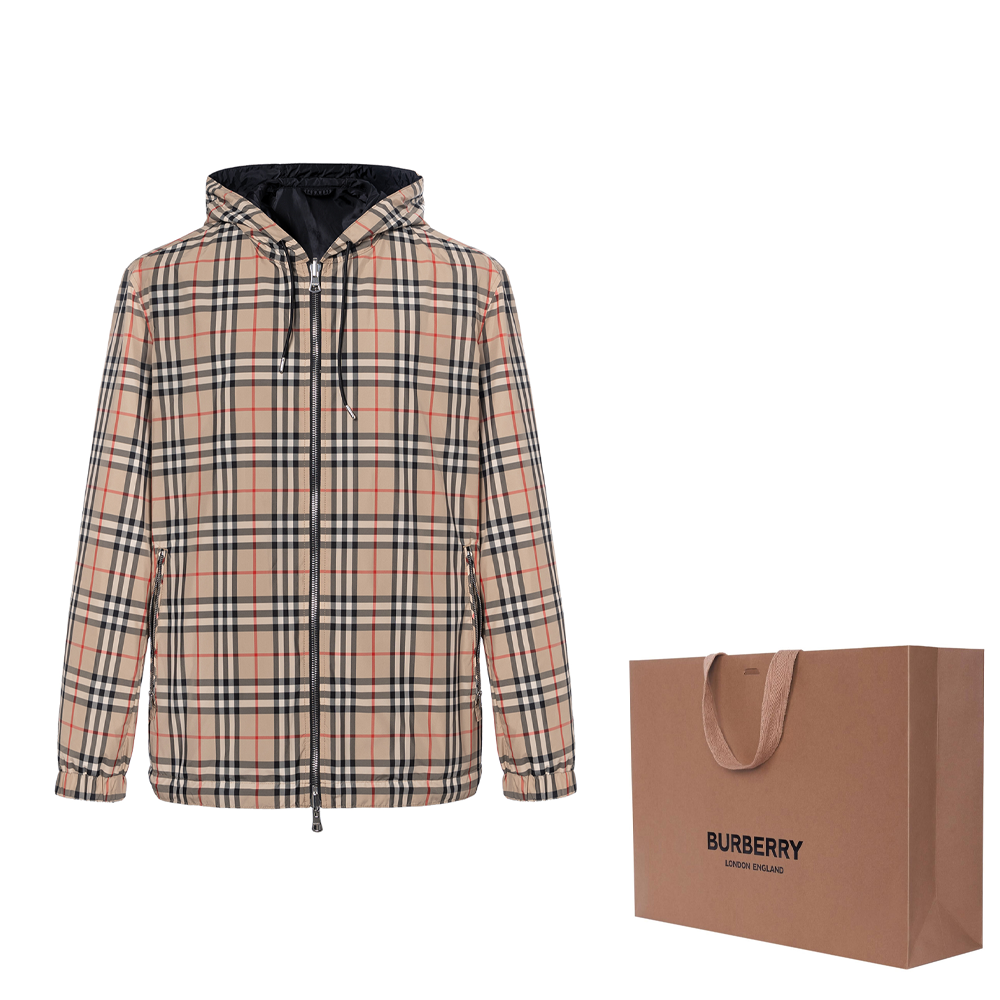 Мужская куртка Burberry (бежевая) — фото 8