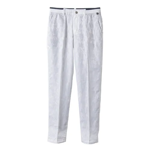 FILA Casual Pants Men's White Moderate Straight Fit Pants