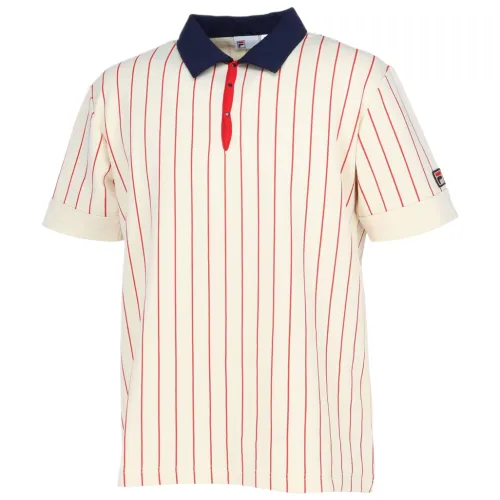 FILA Tennis Tops Men's Ecru Lapel Moderate