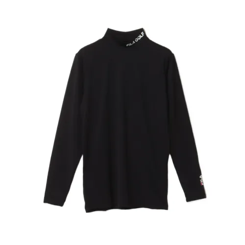 FILA Golf Collection Shirts Men's Black Turtleneck Thin