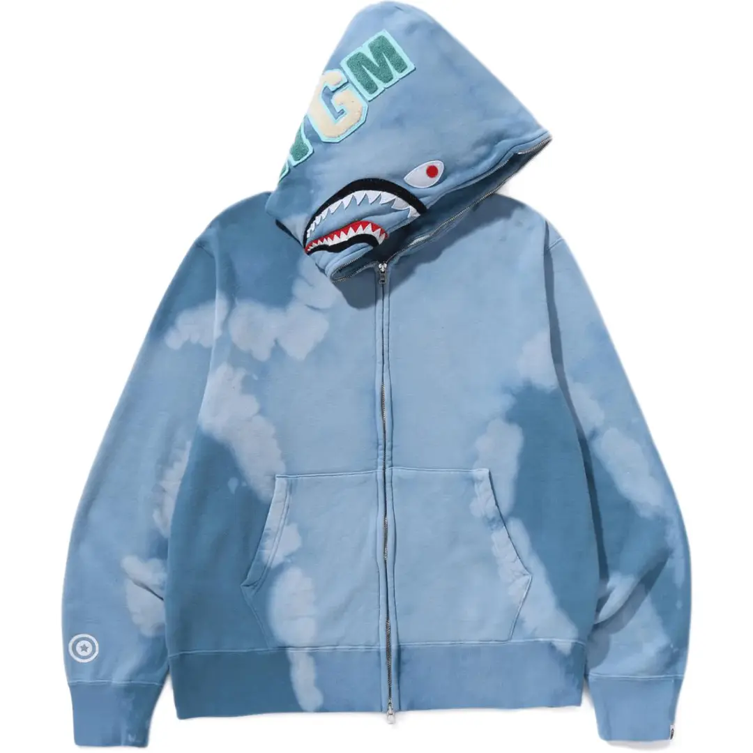 A Bathing Ape tie-dye zip-fastening hoodie