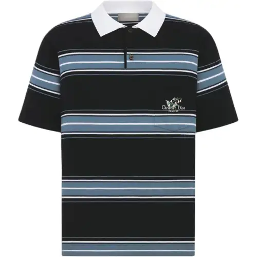 DIOR FW25 Polo Shirt Men's Blue