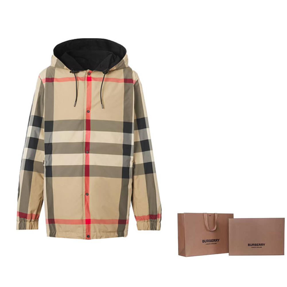 Мужская куртка Burberry Reversible Jacket (бежевая) — фото 9