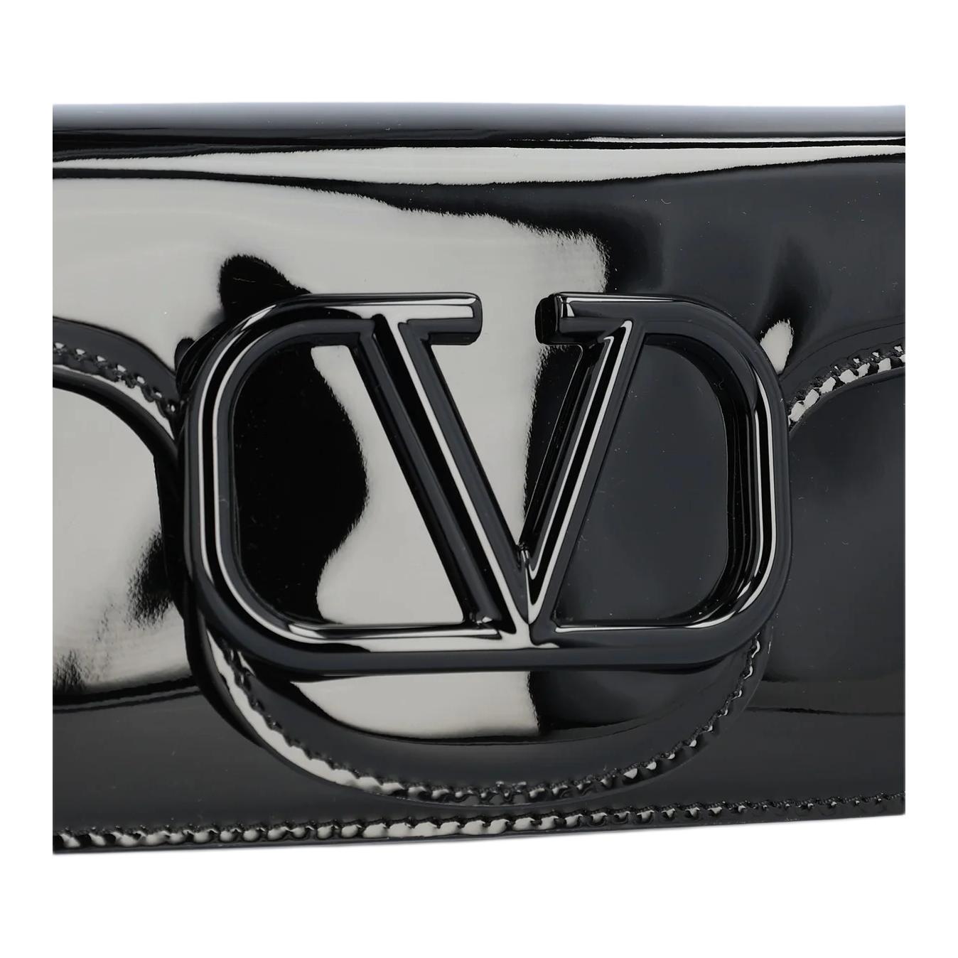 Женская сумка Valentino VLogo (черная) — фото 4