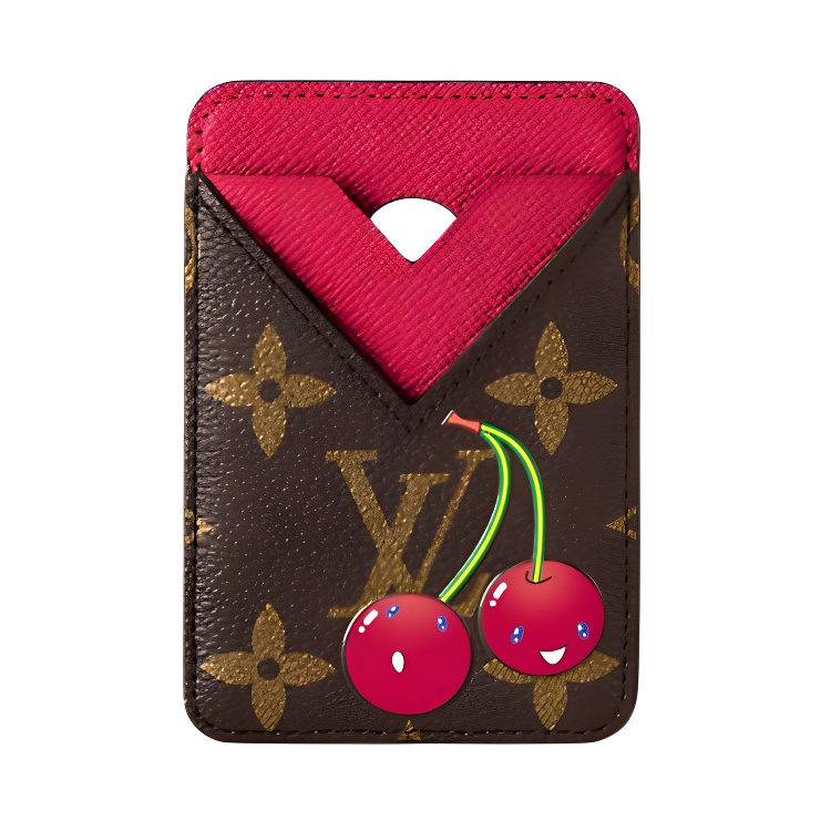Женский кардхолдер Louis Vuitton x Takashi Murakami Magnetic (коричневый)