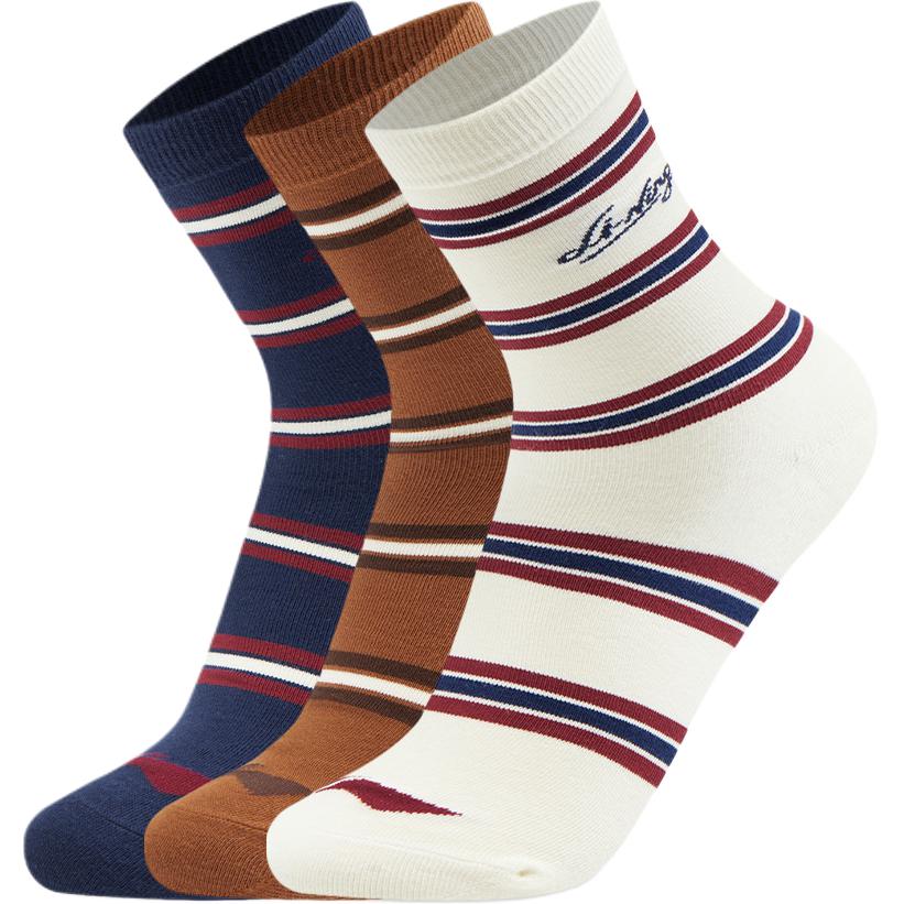 Li Ning Sports Life Collection Crew Socks Unisex 3 Pack