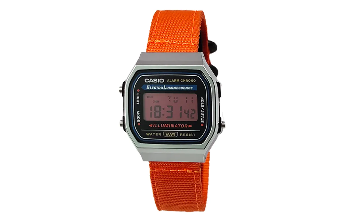 CASIO Custom Collection Quartz Movement Nylon Strap Watch Men's Watches Black Dial