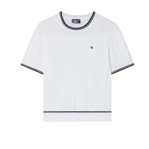FILA WHITE Knitwear Women's Cloud White Crew Neck Moderate
