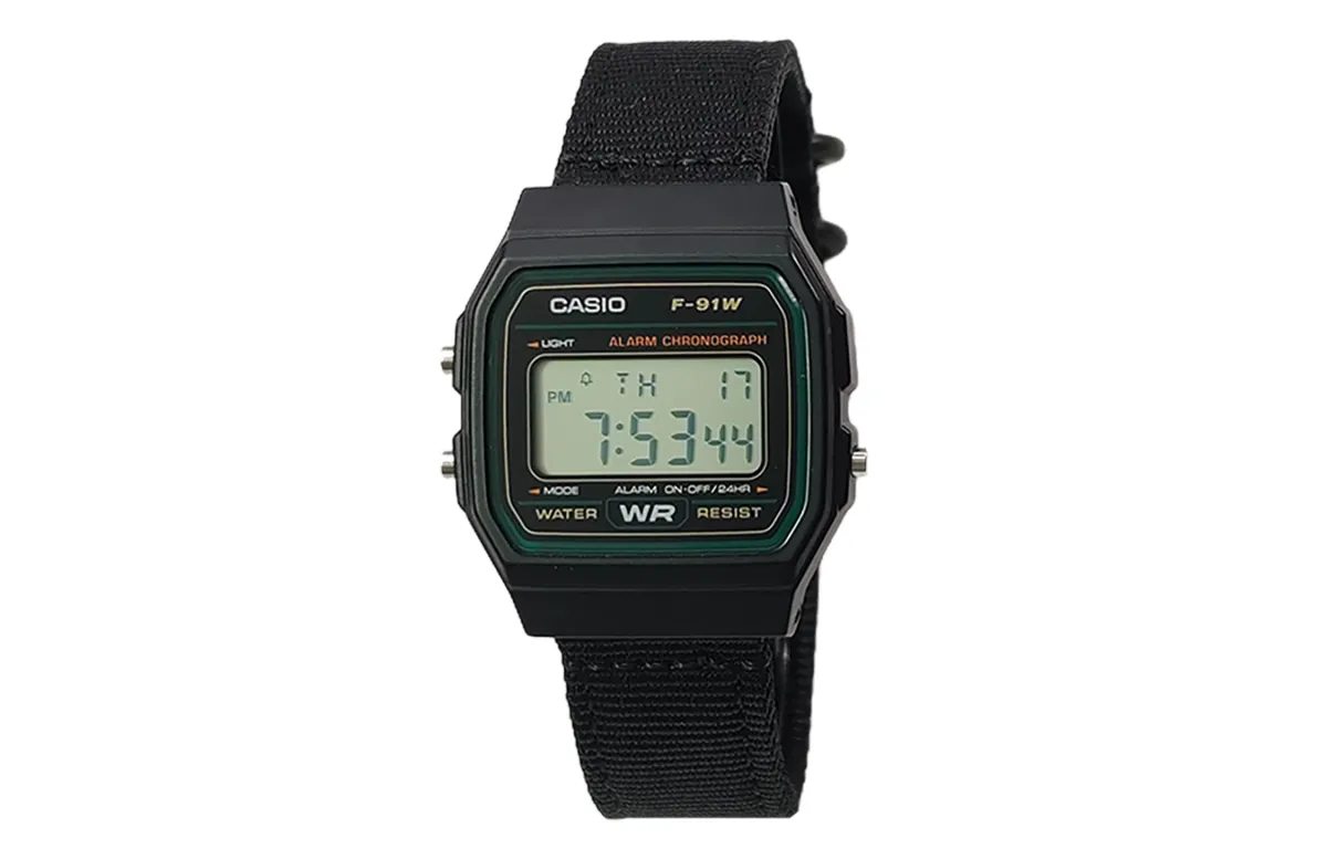 CASIO Custom Collection Quartz Movement Nylon Strap Watch Men's Watches Black Dial