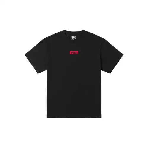Vans TEE SS T Shirts Unisex Black Crew Neck Moderate