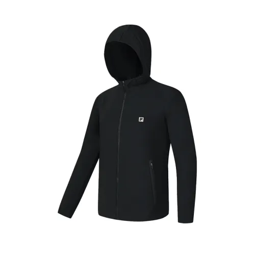 FILA Fitness Jackets Men's Pitch Black BK Hooded Thin Other