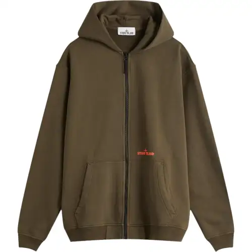 Stone Island cotton fleece hoodie