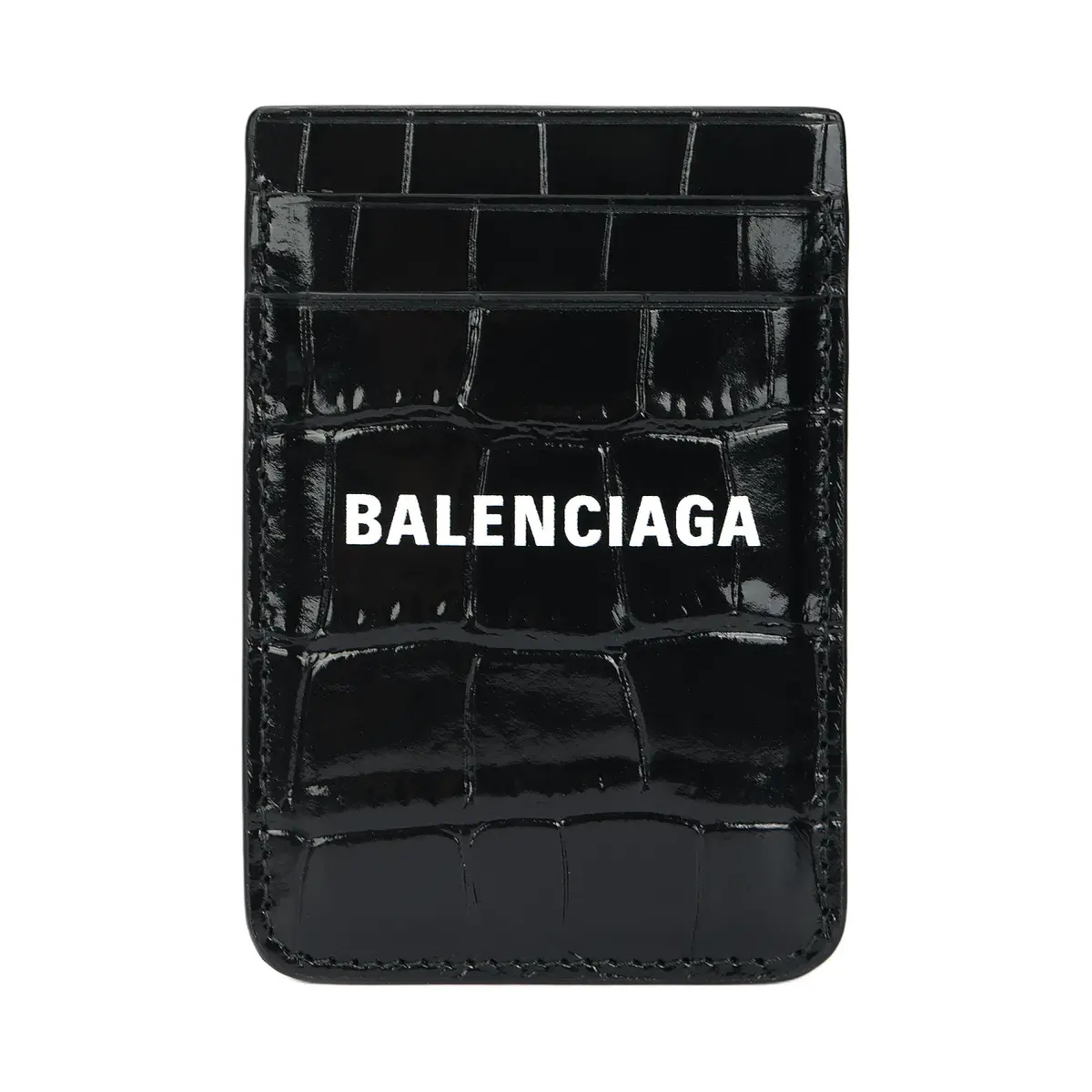Balenciaga Calfskin Card Holder Women's Black