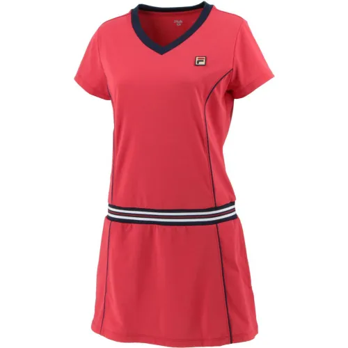 FILA Tennis Tops Women's Red V Neck Moderate