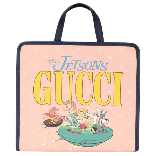 GUCCI Supreme Canvas Tote Bag, Shopping Bag, Handbag Regular Kids' Light Pink