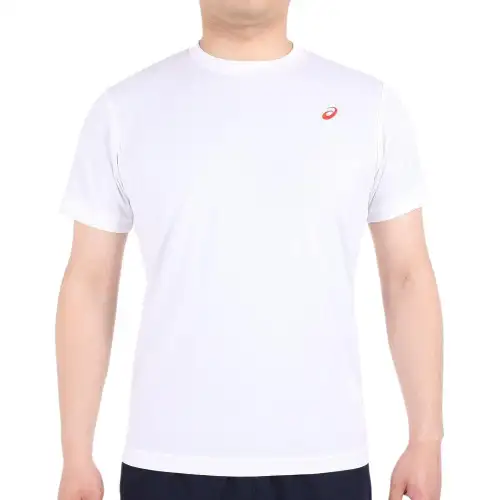 ASICS T Shirts Men's White Crew Neck