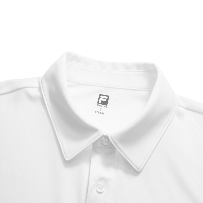 Мужская футболка Fila Polo (белая) — фото 3