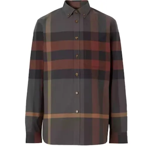 Burberry Shirt Men's Brick Gray