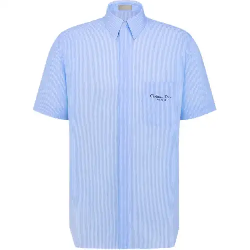 DIOR Shirts Men's Blue Lapel Moderate Other