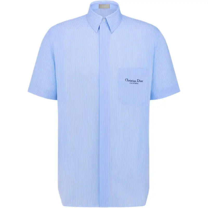 DIOR Shirts Men's Blue Lapel Moderate Other