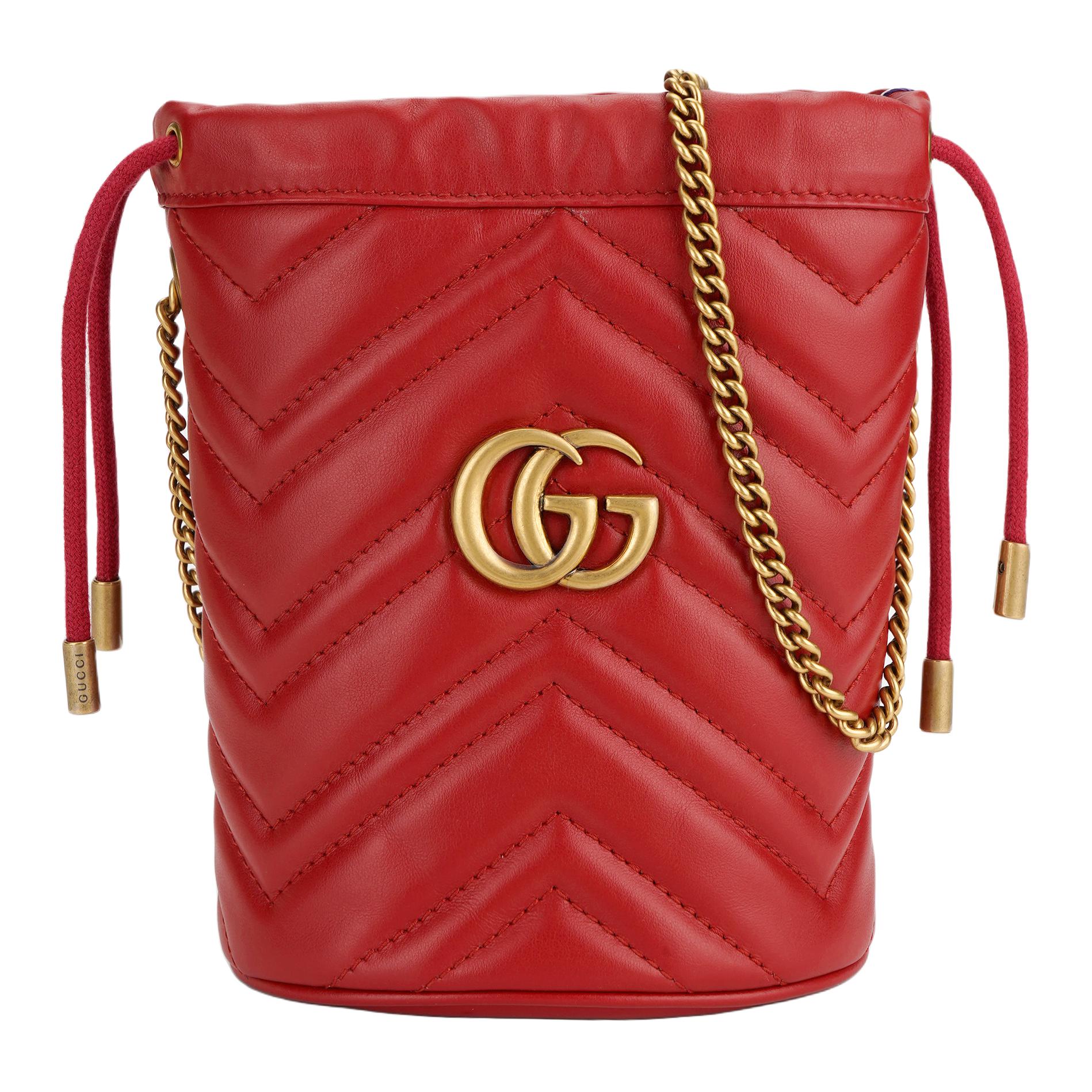 Женская сумка Gucci GG Marmont Logo (красный) — фото 1