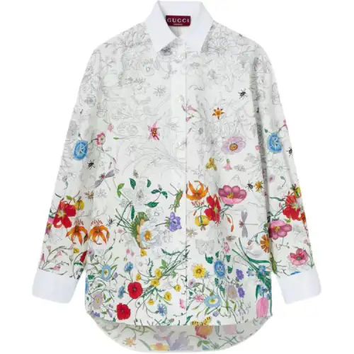 GUCCI Printed Cotton Poplin Shirt