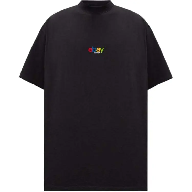 Balenciaga T Shirt Loose Fit Unisex Black