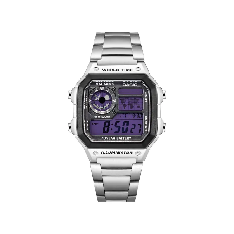 CASIO Custom Collection Quartz Movement Watch Unisex Purple Watch Dial
