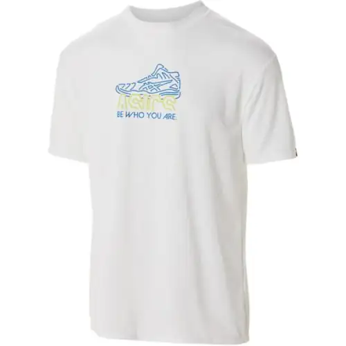 ASICS T Shirts Men's White Crew Neck