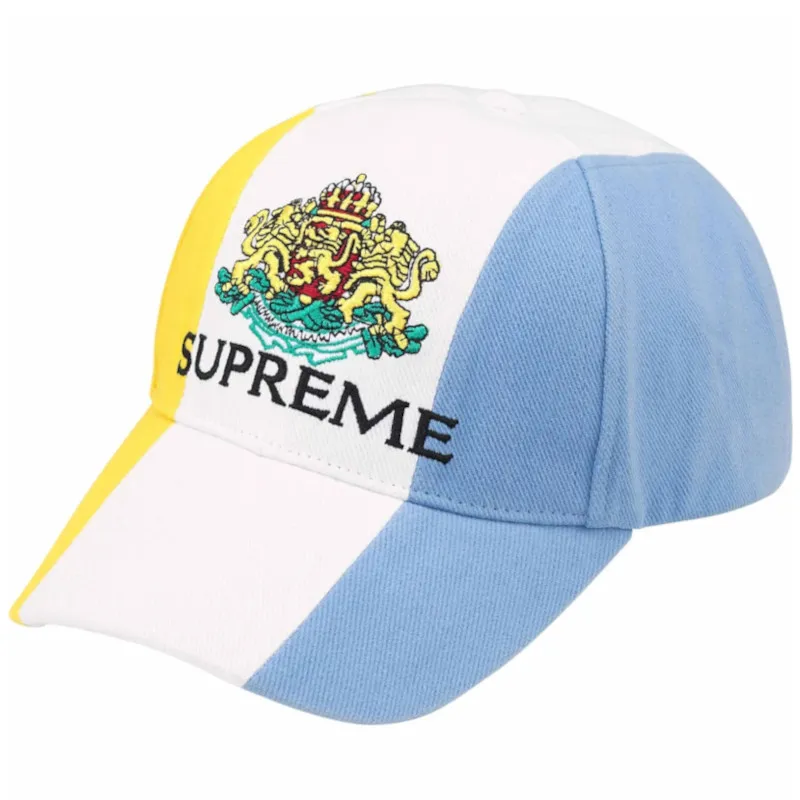 Supreme 100% Cotton Baseball Caps Unisex White/Green/Black