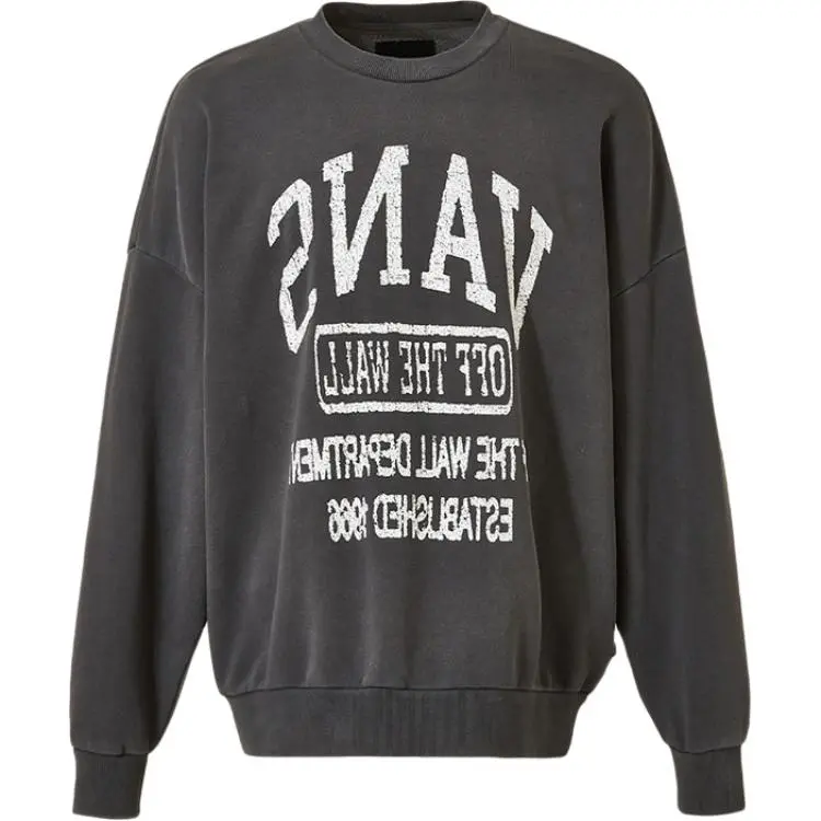 Vans Sweatshirts Unisex Gray Crew Neck Moderate