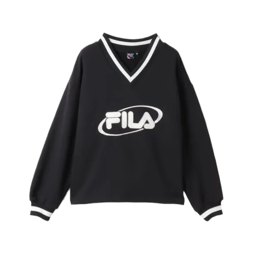 FILA Heritage Shirts Women's Black V Neck Moderate