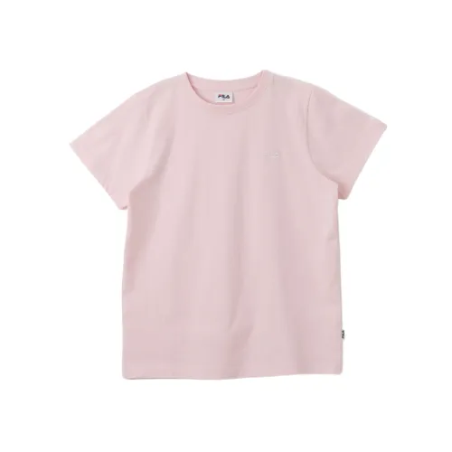 FILA T Shirts Women's Pink Crew Neck Moderate