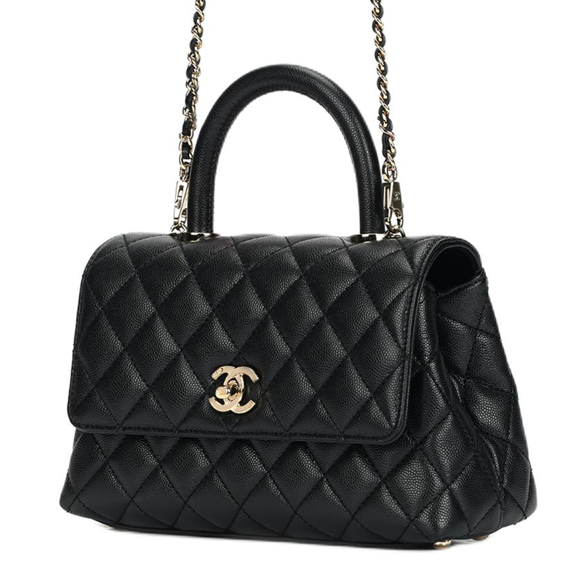 Женская сумка Chanel Coco Handle 22P (черная) — фото 2