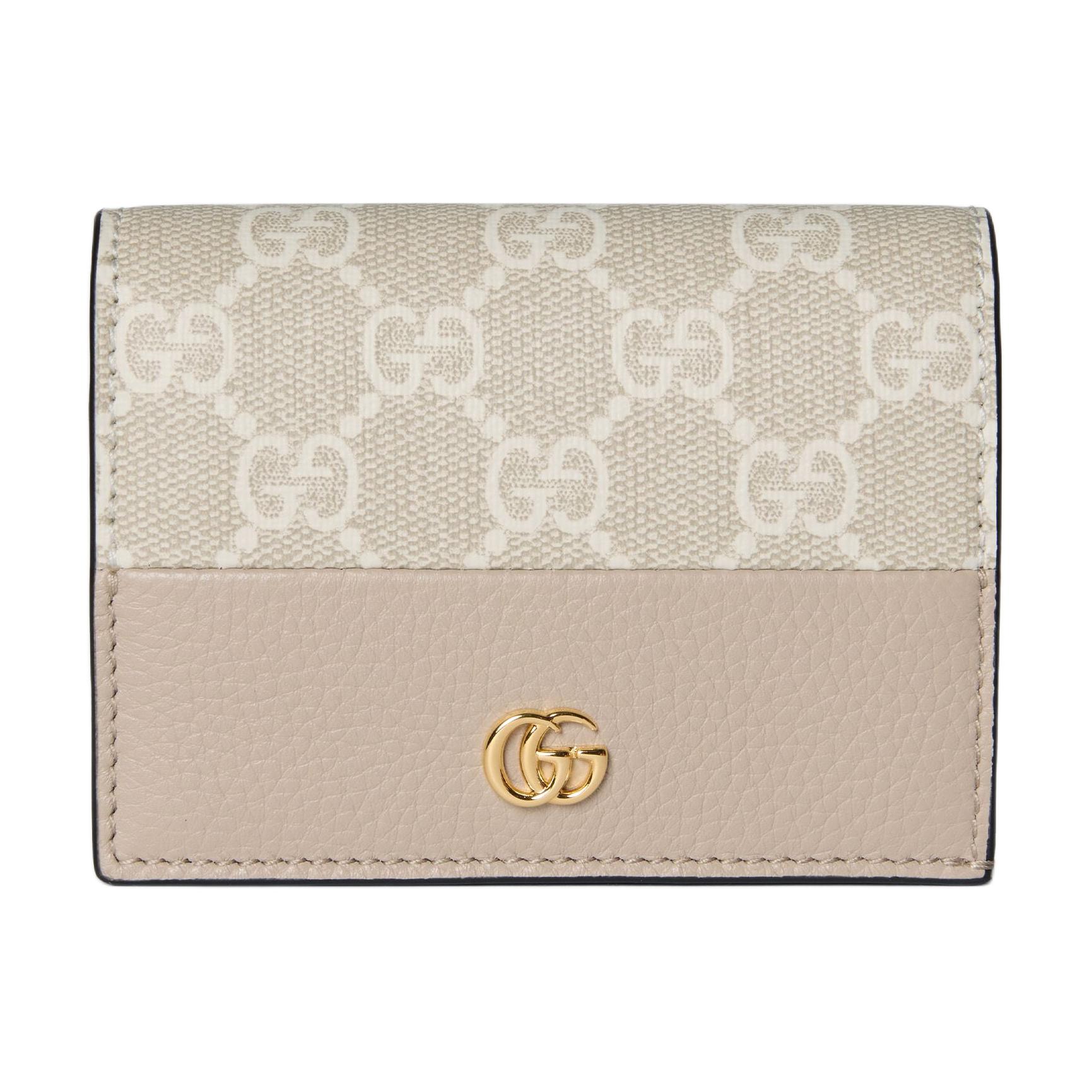 Женский кошелек Gucci GG Marmont (бежево-белый)