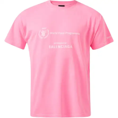Balenciaga SS23 T Shirt Regular Fit Unisex Pink