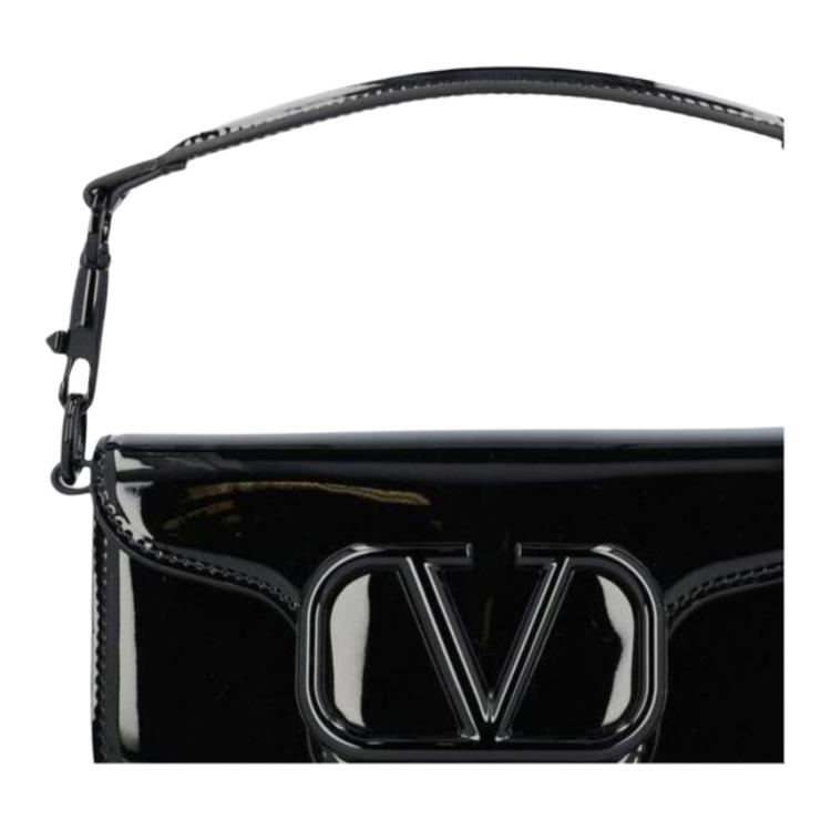 Женская сумка Valentino VLogo (черная) — фото 5