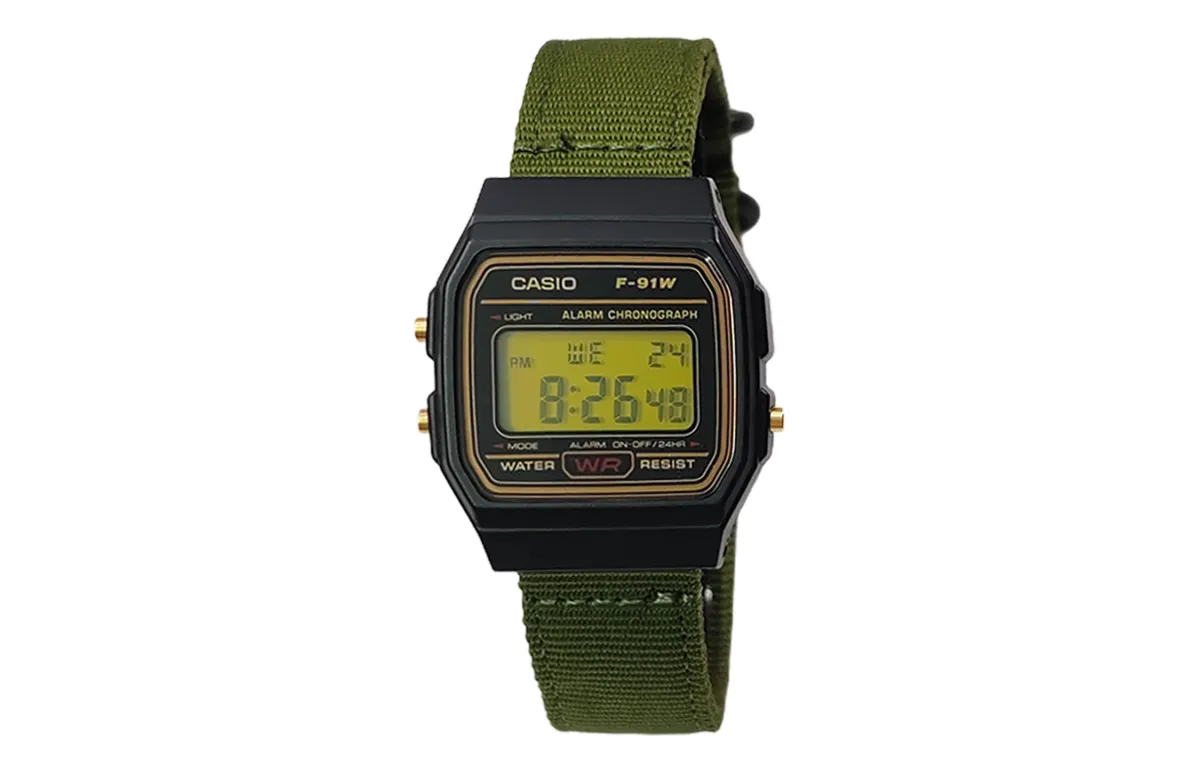 CASIO Custom Collection Quartz Movement Nylon Strap Watch Men's Watches Black Dial