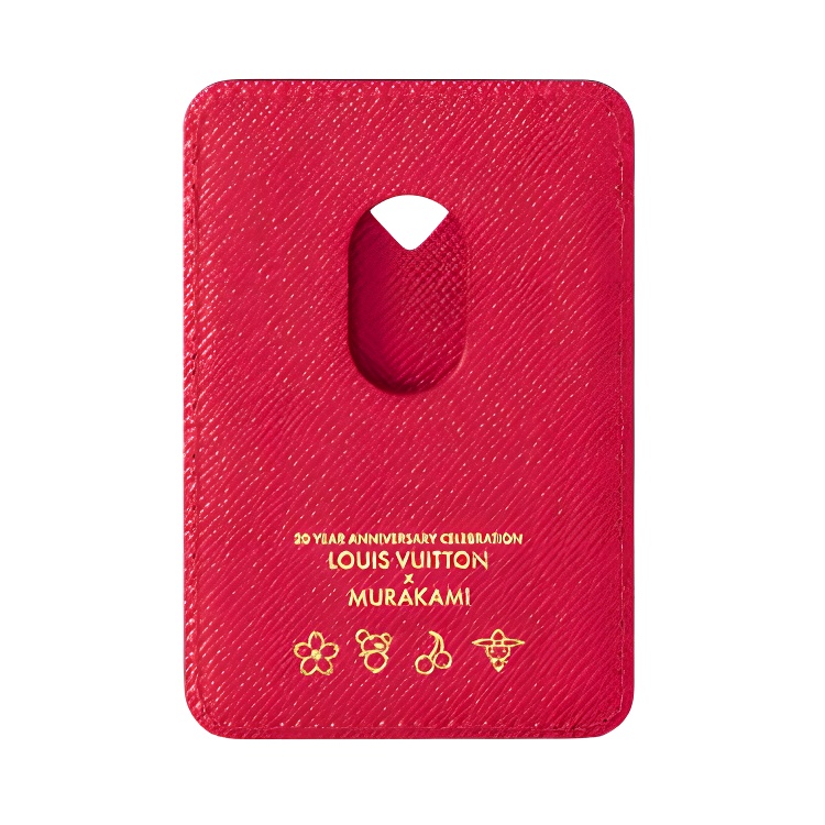Женский кардхолдер Louis Vuitton x Takashi Murakami Magnetic (коричневый) — фото 3