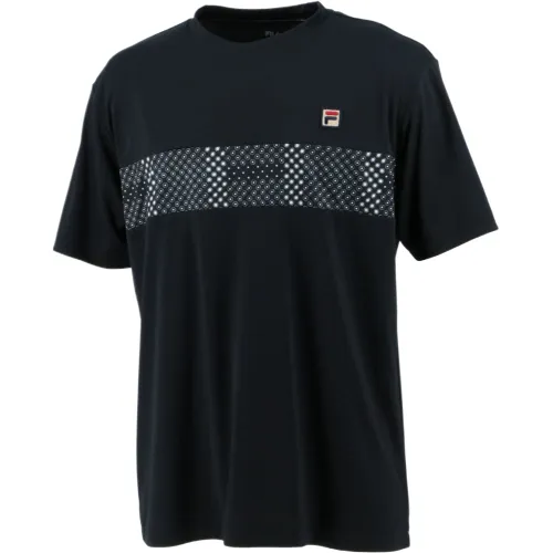 FILA Tennis Tops Men's Black Crew Neck Moderate